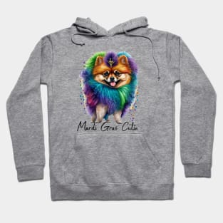 Mardi Gras Cutie Pomeranian Hoodie